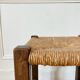 Wooden stool and antique straw