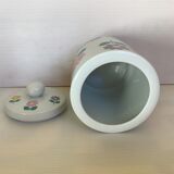 Purple pink yellow flower pot