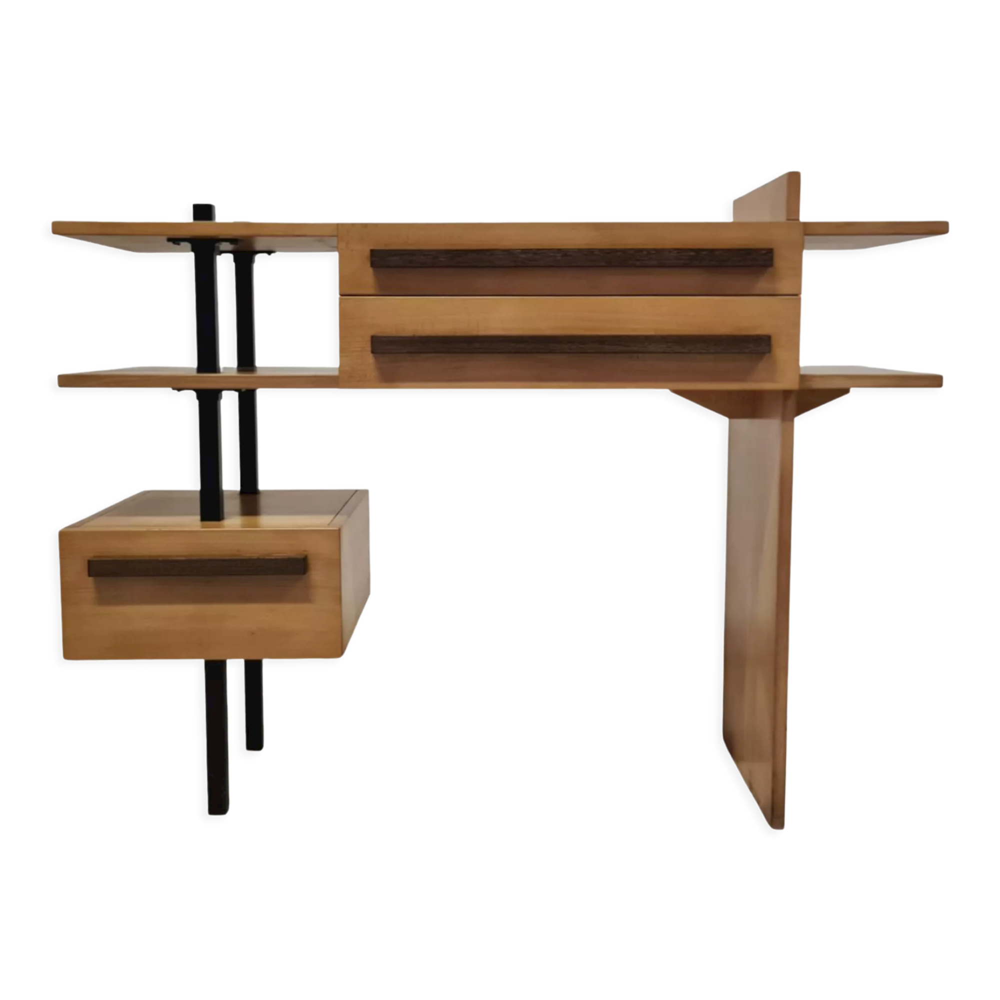 Modernist beech and Wenge sideboard, Netherlands 1980s