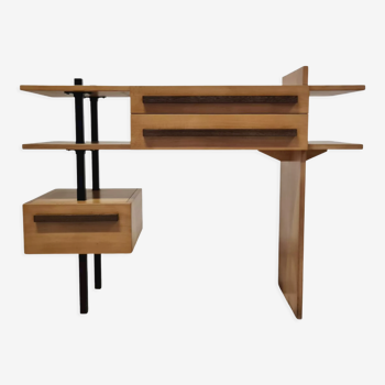 Modernist beech and Wenge sideboard, Netherlands 1980s