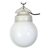 Vintage White Porcelain Pendant Light, 1970s