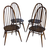 Scandinavian style chairs (set of 4) by Ercol (GB) - mid-20th century