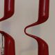 Pair of vintage red metal candleholders by Mikaela Dorfman for Menu Denmark