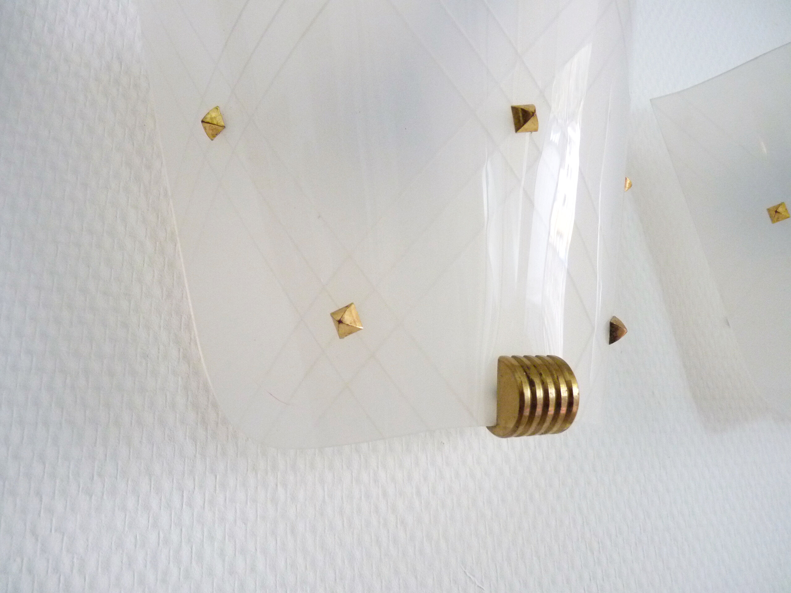 Lot of 3 brass and Rockabilly plexiglass wall light year 50
