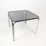1970s chrome and glass coffee table