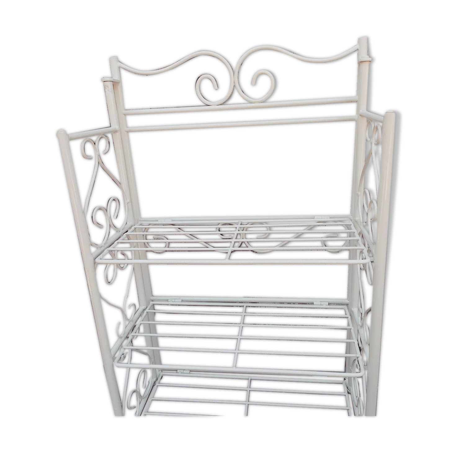 White metal shelf