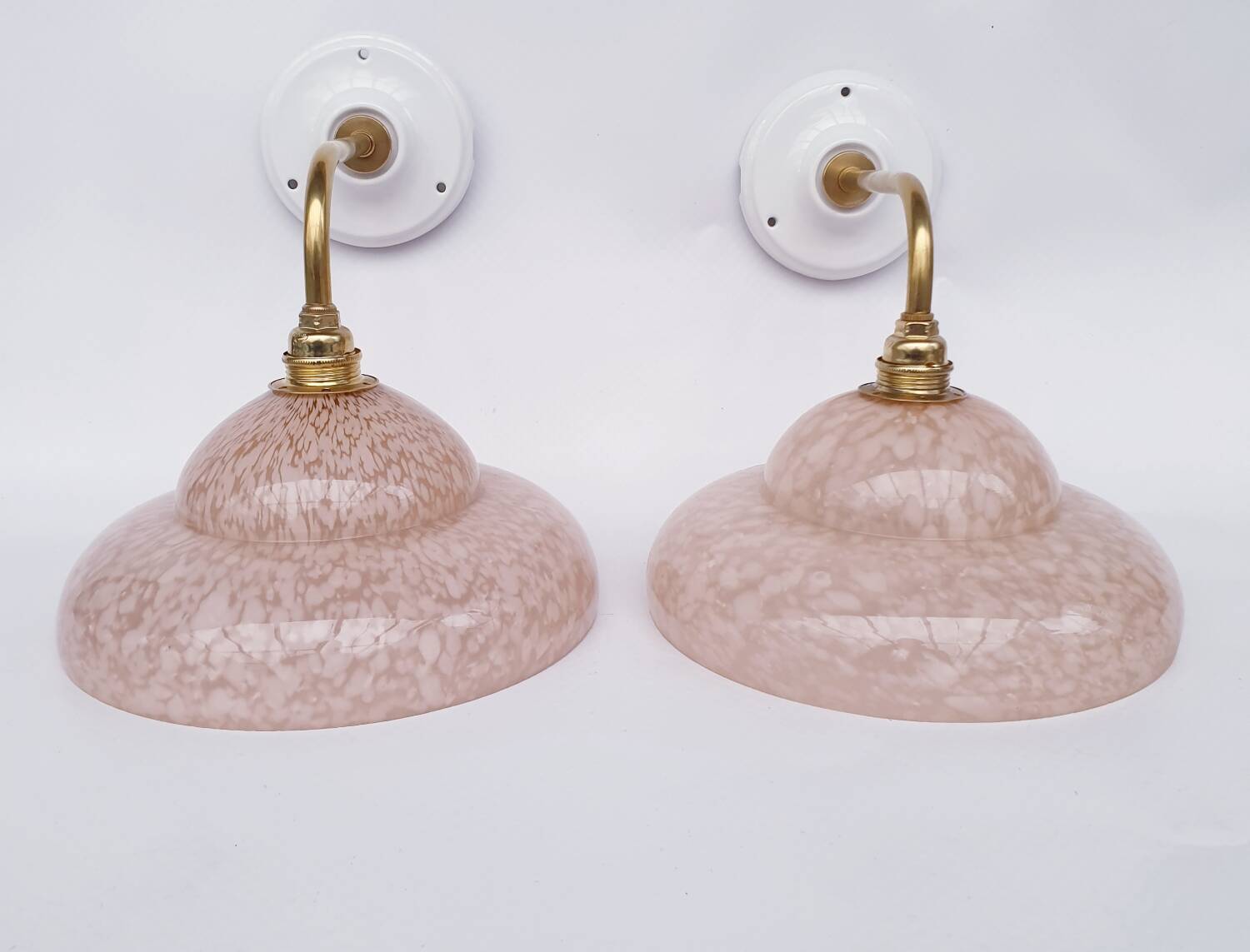 Swan neck and Clichy glass wall lights