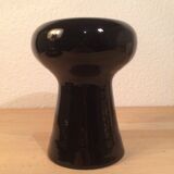 Modernist black ceramic vase