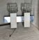 Brushed metal double modernist wall light vintage 1970s