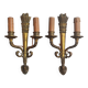 Pair of old bronze sconces
