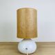 Vintage white ceramic fig lamp, dried flowers, 70s