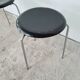 Set of two black "Dot" stools by Arne Jacobsen for Fritz Hansen
