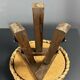 Midcentury braided rope tripod stool in the style of Audoux & Minet, 1950s