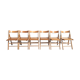 6 Folding wooden chairs