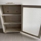 Bathroom cabinet pharmacy patinated wood