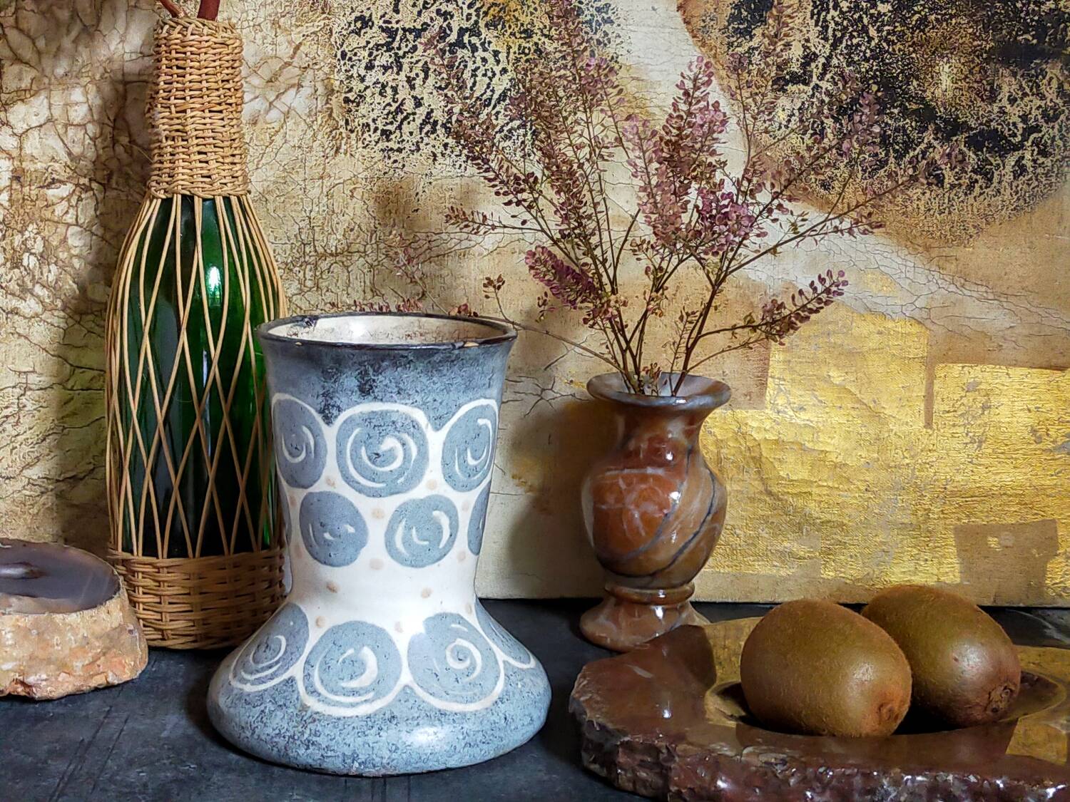 Elchinger fils Art Deco ceramic vase