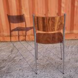 5 chairs vintage wood and metal