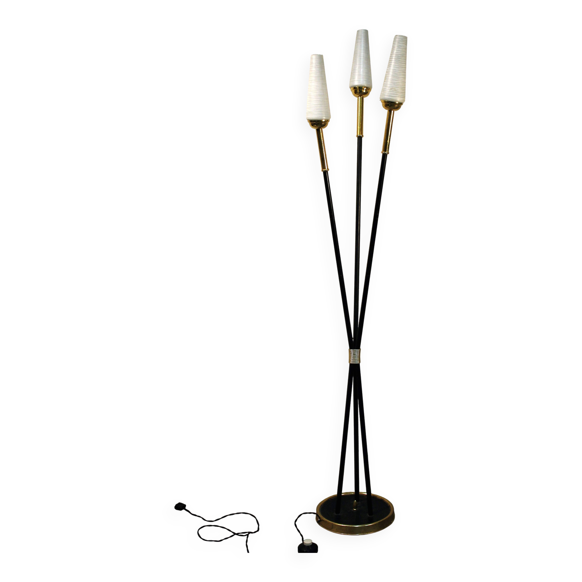 "3 cones" arm floor lamp 1950s