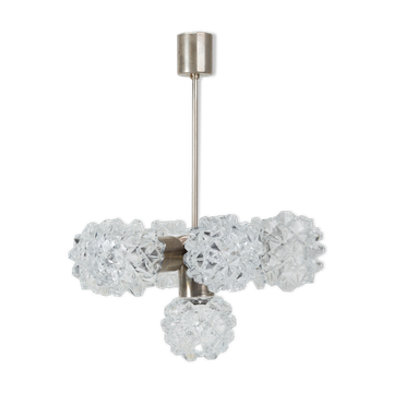 Cut-glass ceiling lamp from Kamenický Šenov, 70s