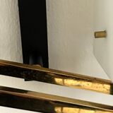 Arlus opaline and vintage steel wall light from the 1950s