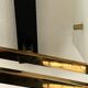 Arlus opaline and vintage steel wall light from the 1950s