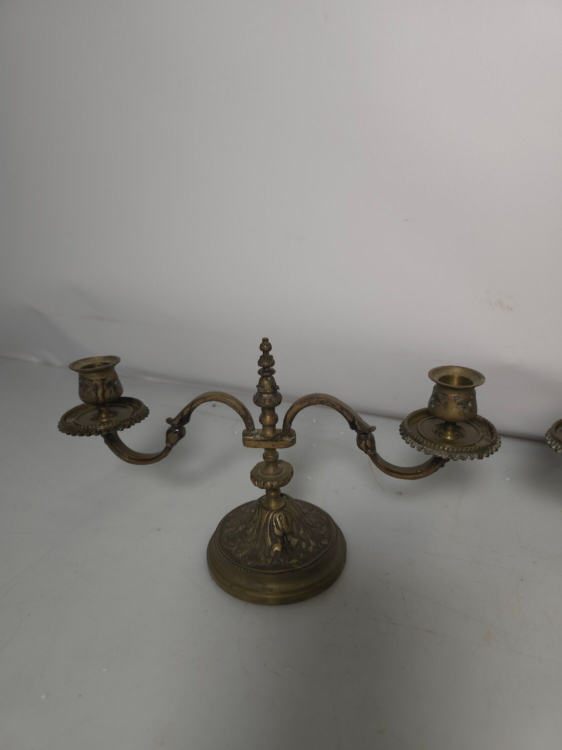 Pair of bronze candlesticks