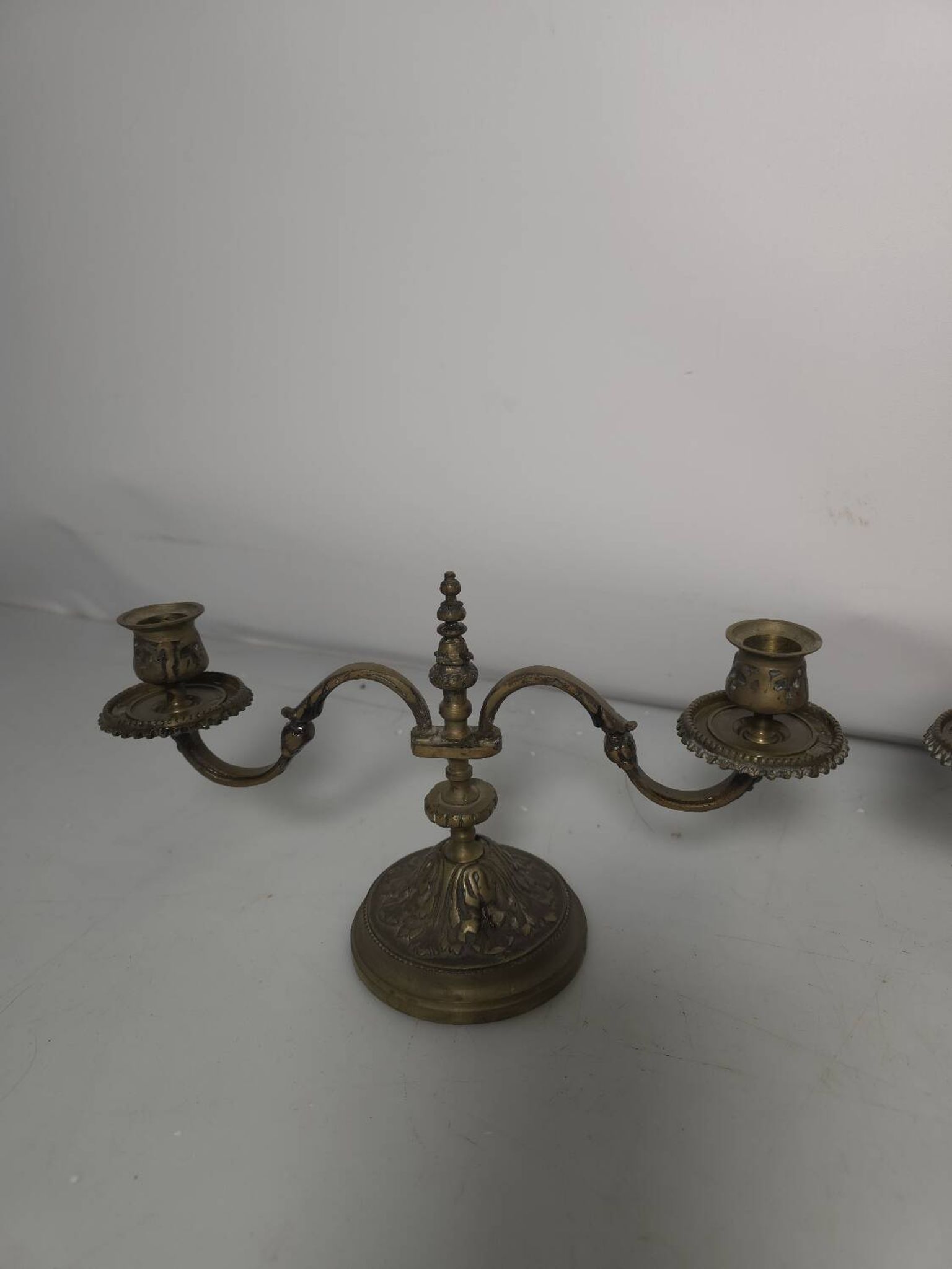 Pair of bronze candlesticks