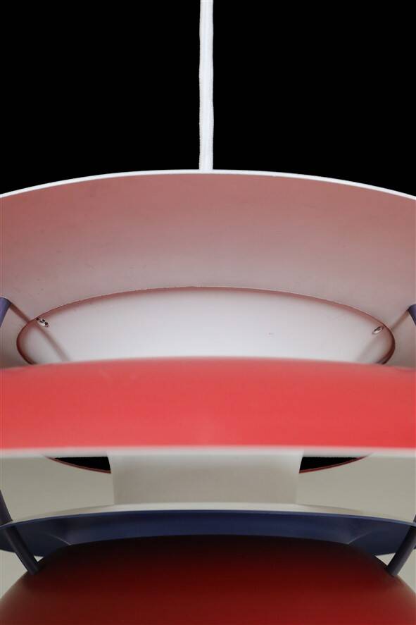 Louis Poulsen / Poul Henningsen “PH 5” pendant lamp / red / mid-century / Danish modern design / PH5