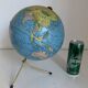 Globe vintage 1960 terrestre doré Taride tripode - 28 cm