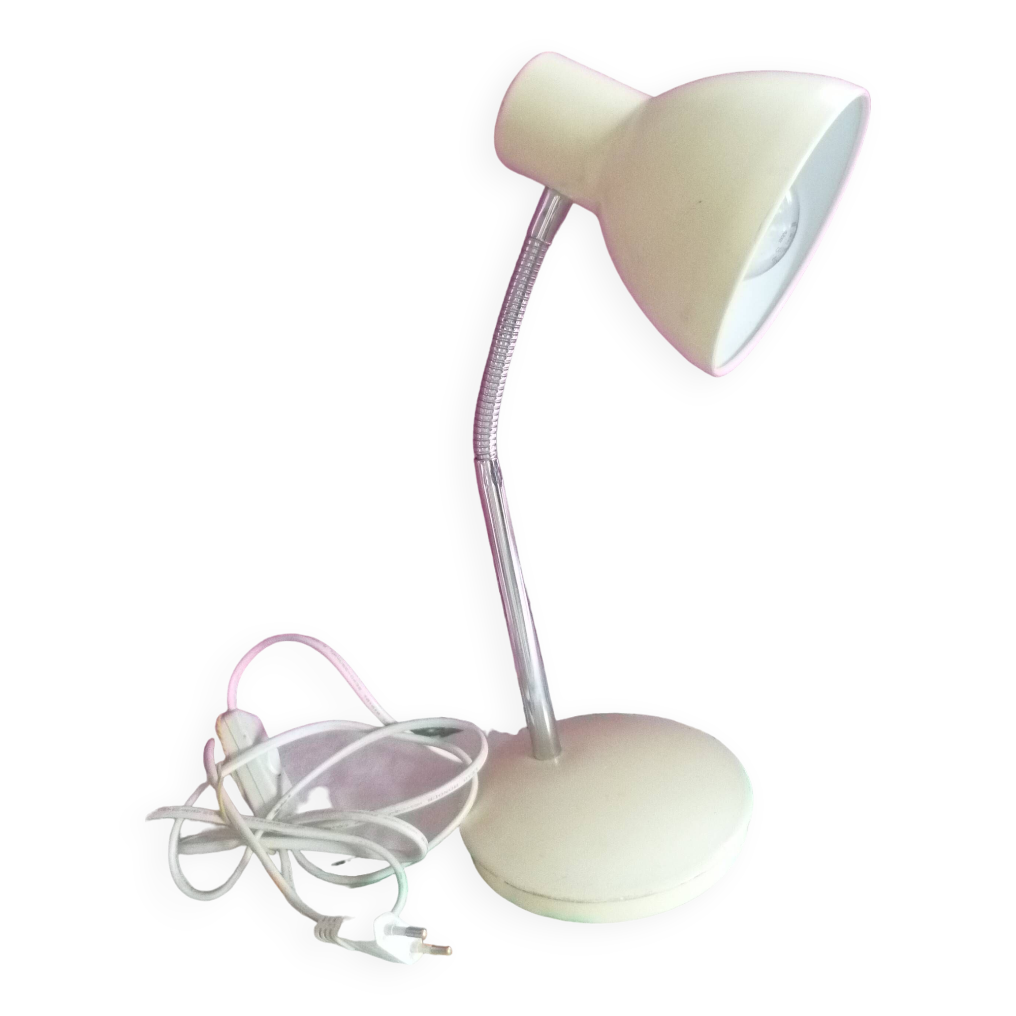 Lampe de bureau vintage en metal peint reglable loft