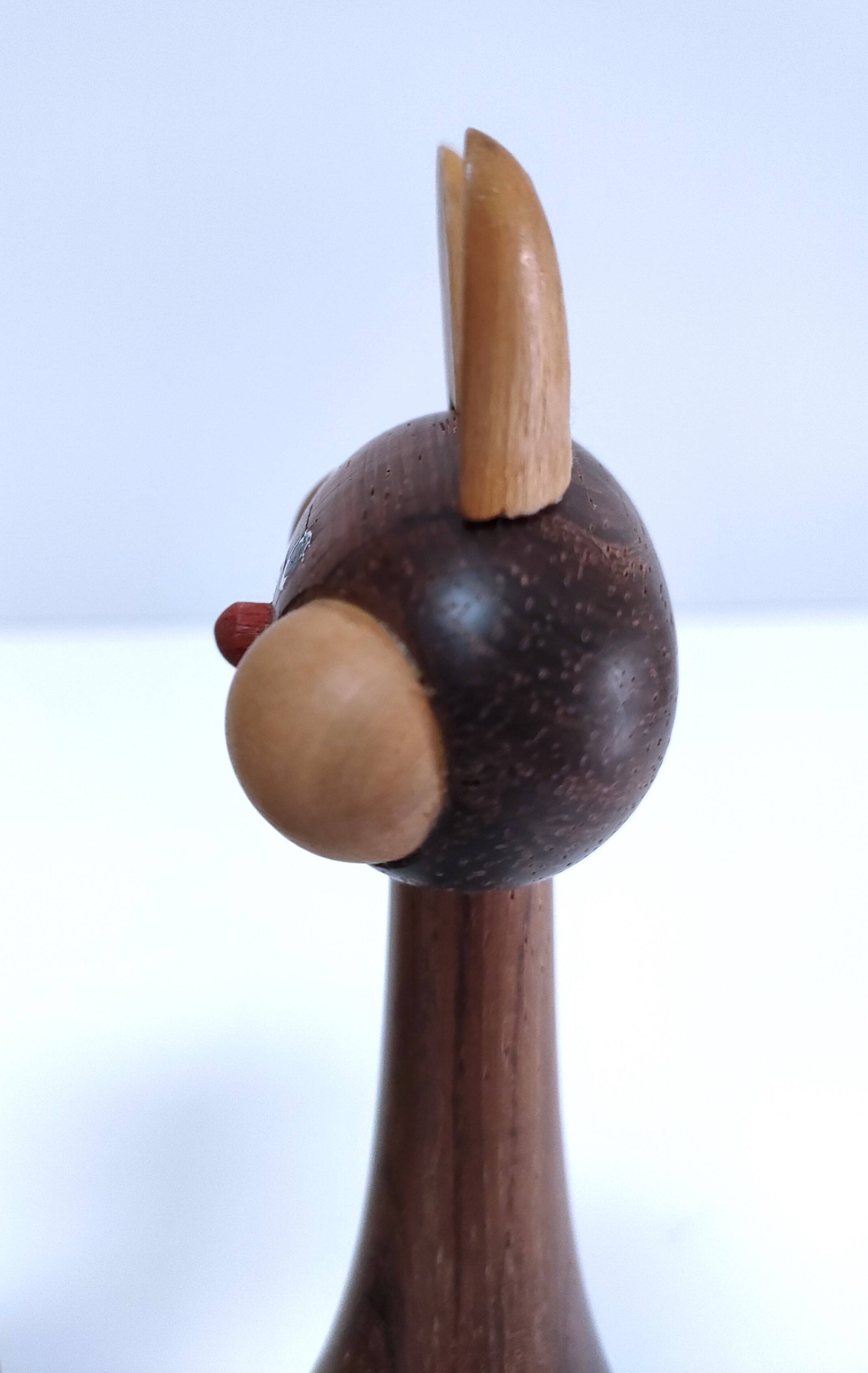 Deux chats bois design scandinave années 60 Laurids Lonborg