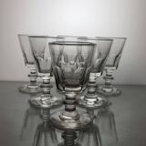 6 verres à vin style Baccarat modèle Caton / XIXème