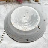 Ancienne Assiette Faïence Française XVIIIème NEVERS Petites fleurs bleues