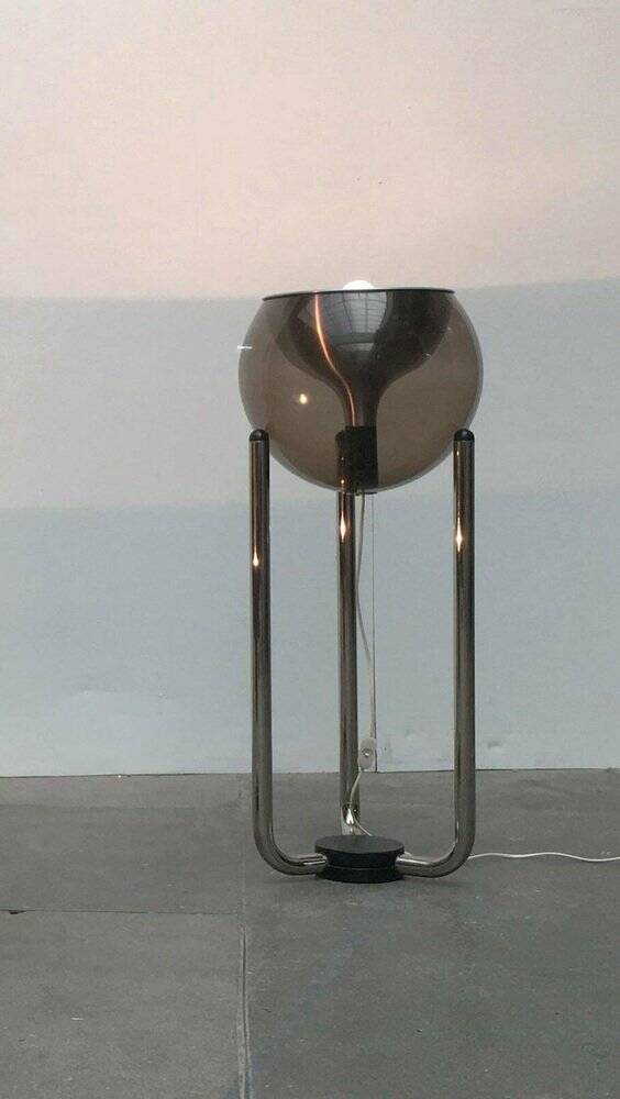 Mid-century Swiss space age globe floor lamp Type 56 by Temde, 1960s.