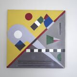 Tableau, peinture abstraite constructiviste, république tchèque