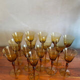 Series of blown glass stemware