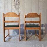 4 chaises en bois massif