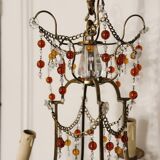 Glass bead chandelier