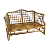 Two-seater rattan sofa - 70s