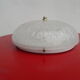 Round ceiling lamp in chiseled glass