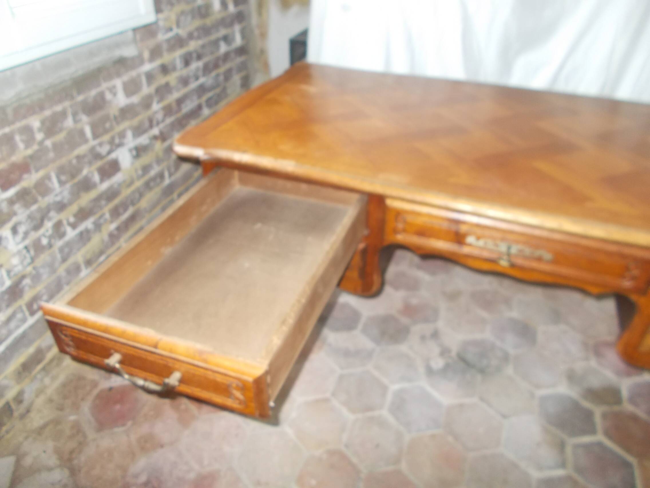 large flat desk in Louis XV style
