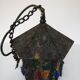 Peter Marsh porch lantern, colored glass, lead and Hammered Sheet metal, 1950s Arts & Crafts