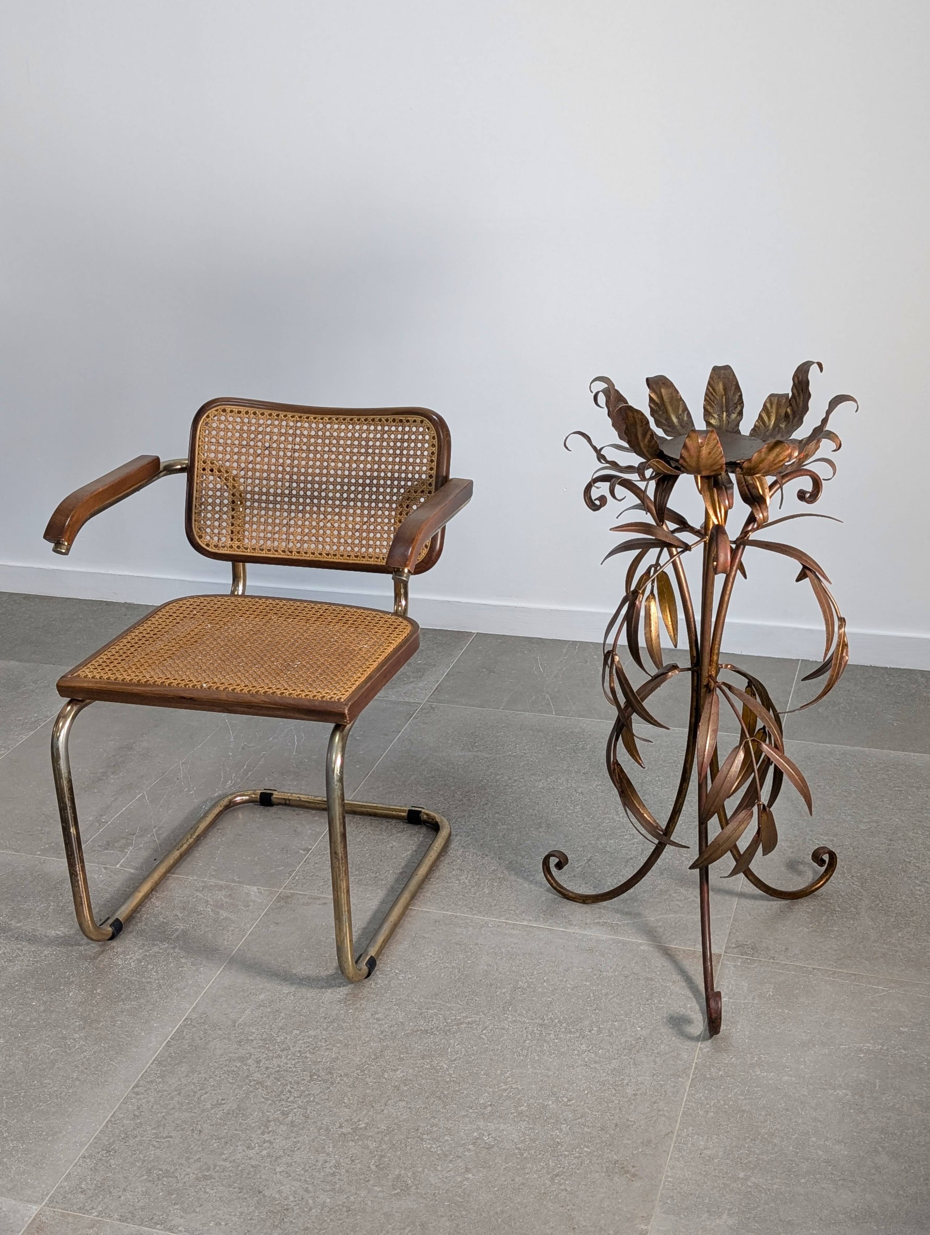 Gilded Metal Planter with Leaves Att. Hans Kögl , Germany, 1970s