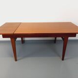 Vintage Scandinavian 50s 60s teak dining table with extension