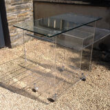 David Lange vintage plexiglass table