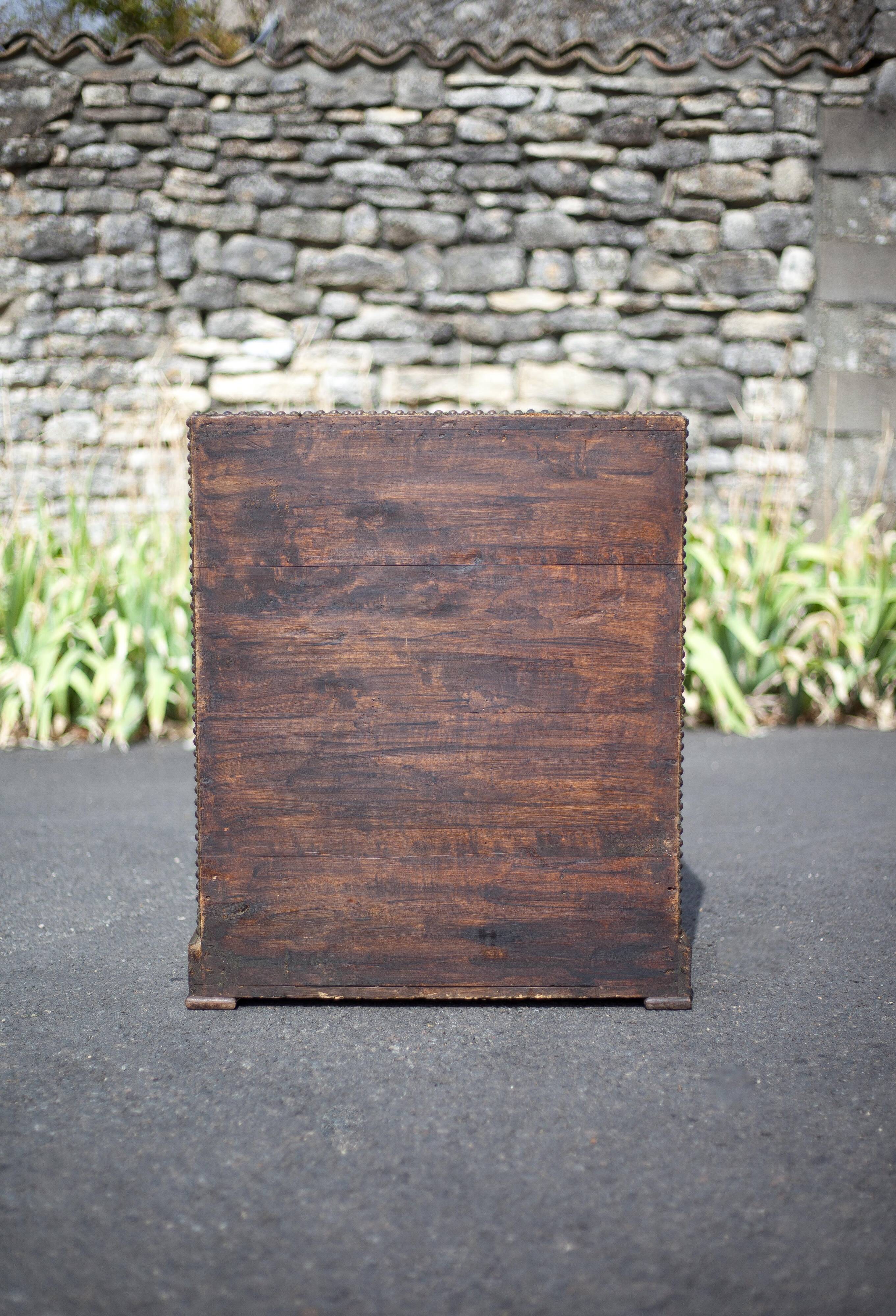 Napoleon III upholstered wooden chest, storage chest, interior decoration