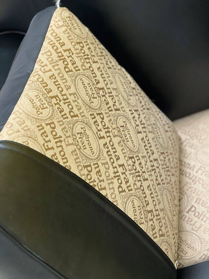 Poltrona Frau “Vanity Fair” XC Armchair in Genuine Black Leather.