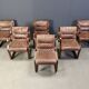 Vintage Asko Pajamies Finland Leather Plywood chairs, set of 6 - 1970s