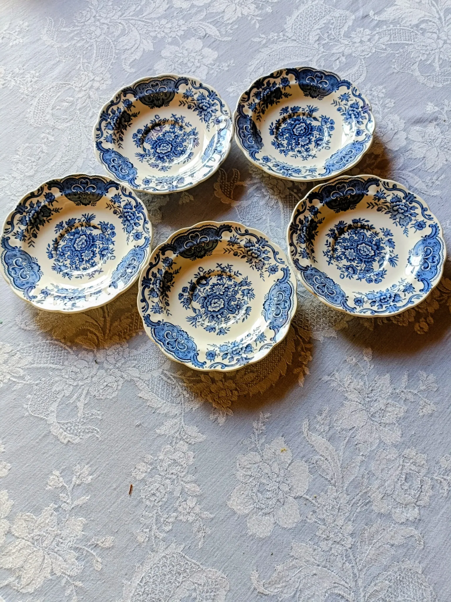 Set of saucers / small deep plates Windsor Ridgway Staffordshire