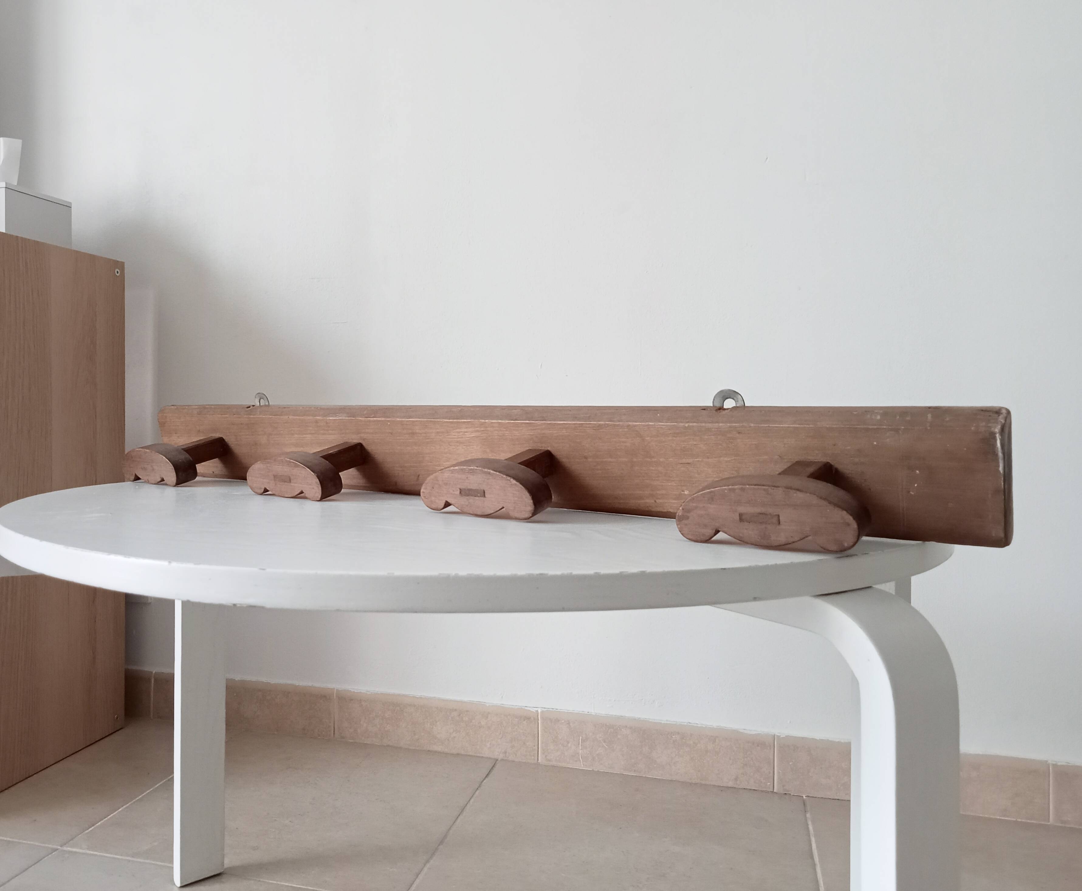 Vintage wall coat rack pop art